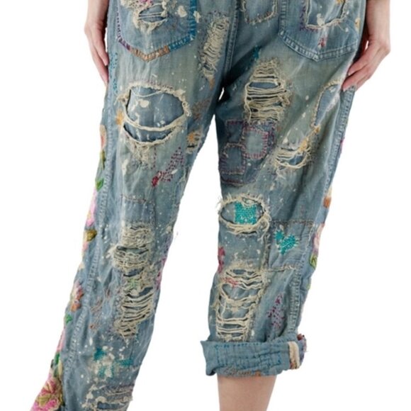 Magnolia Pearl Embroidered Miner Denims - Picture 3 of 11